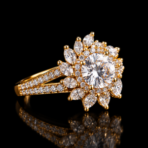Radiant bloom ring